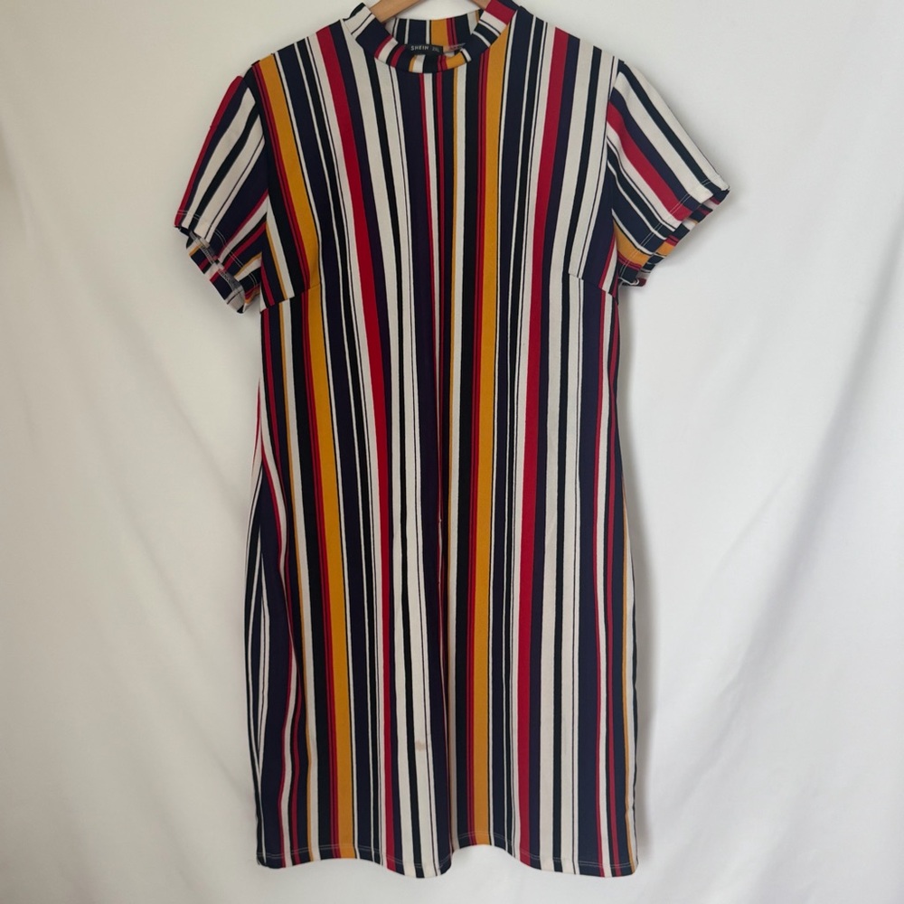 SHEIN Multicolor Striped Mini Dress